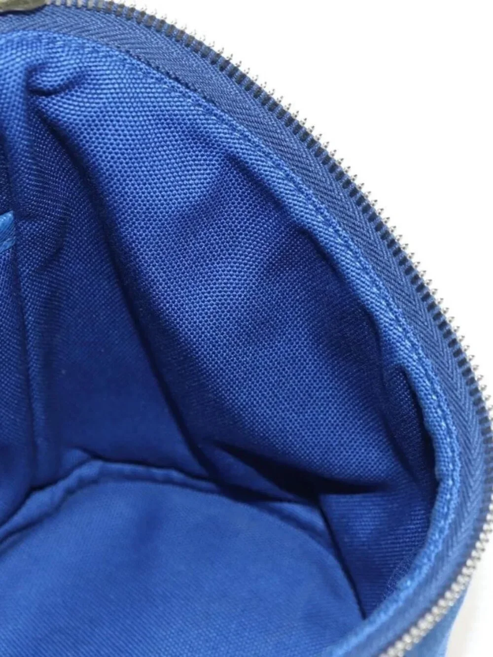 PRADA Shoulder Bag Canvas Blue Silver Auth